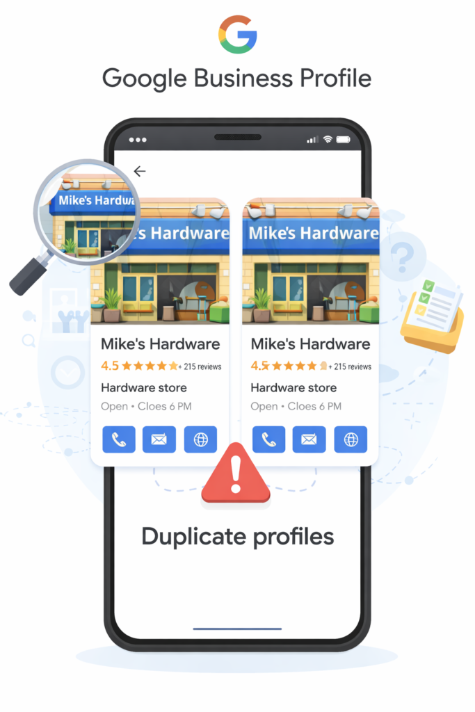 Google business profile duplicate status