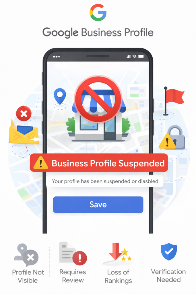 suspended of Google business profile